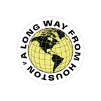 Logo with a globe and text 'A Long Way From Houston' on a white background